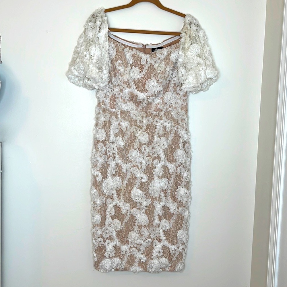 NWT Xscape size 10 Off-the-Shoulder Lace Sheath Dress